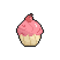 Fototapeta premium cake pixel art for dynamic digital projects and designs.