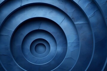 Abstract Blue Concentric Circles - Modern Geometric Design for Wall Art, Backgrounds, or Posters