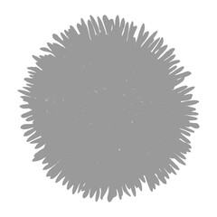 Gray Scribble Sphere: Abstract Rough Edge Illustration