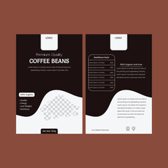 Pouch design of coffee beans.