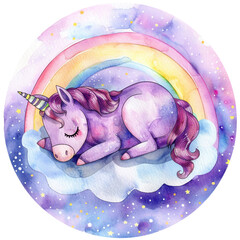 Unicorn's sleeping on the cloud