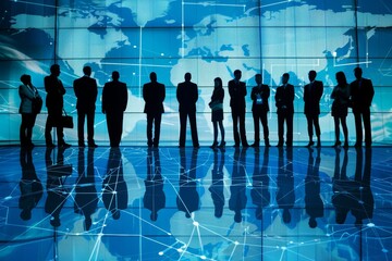 Global business connectivity  analysis, recruitment, outsourcing, tech collaboration