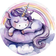Unicorn's sleeping on the cloud