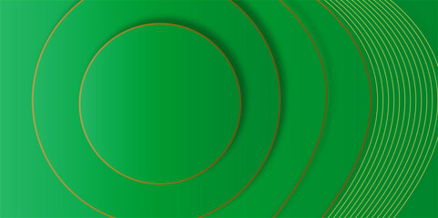   abstract background overlap layer on green space with circle stripes shape decoration. Modern graphic design element future style concept for banner, flyer, card, or brochure cover.