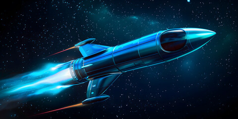 Obraz premium spaceship and space