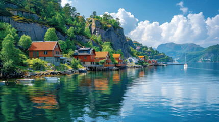 Fototapeta premium Fjord Reflections