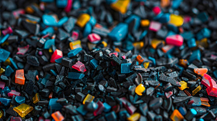 recyceltes Plastik Granulat, Buntes Granulat, PA6, ASA, ABS, PET,  Plastik Kunststoff Granulat, wieder verwendbarer Kunststoff	
