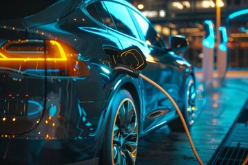 Electric vehicle charging with power supply connected to efficiently recharge battery