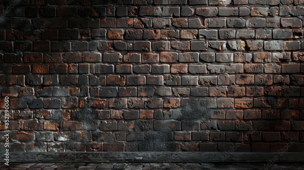 Poster brick wall with contrasting zones and space for text and design versatile concept for various uses