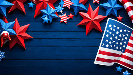 Fourth of July concept wallpaper, Independence day concept background, AI generated