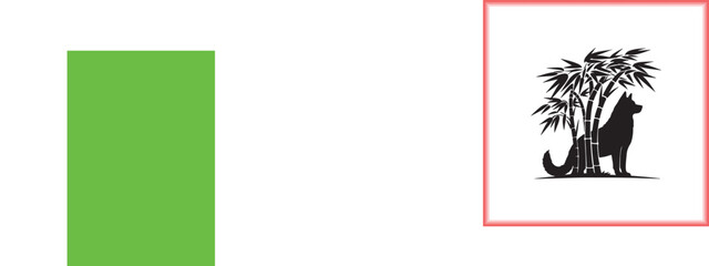 Dog poppy design silhouette black vector with white background