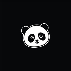 cute panda logo, baby panda vector, panda face logo, panda logo