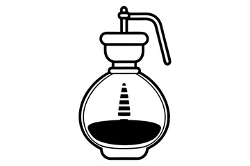 coffee-brewing-siphon silhouette vector illustration
