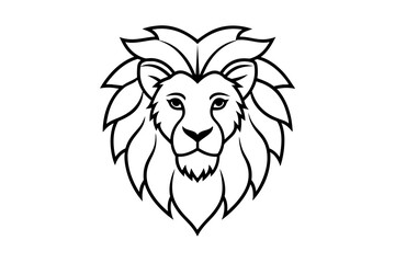  lion-head-icon-silhouette vector illustration 