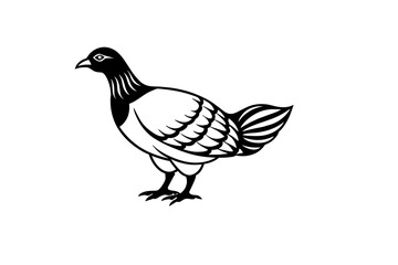 ruffed-grouse silhouette vector illustration 