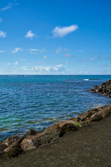 View of the sea from the harbor in Apia, Samoa