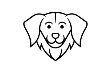 a-cute-dog silhouette vector illustration 