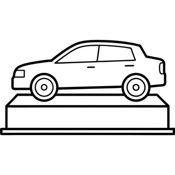 recommend clip art: Vector car Display line art and illustration
