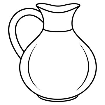 recommend clip art: Jug vector illustration and line art