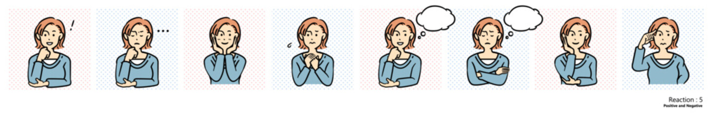 ダイバーシティのイラスト（アジア系）｜リアクション5