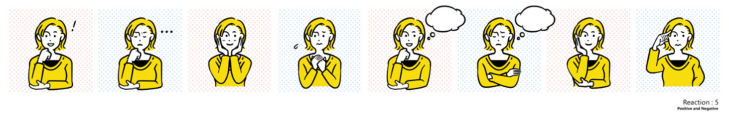 ダイバーシティのイラスト（アジア系）｜リアクション5