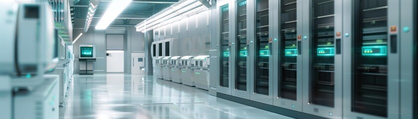 Energy storage for medical devices in a hospital setting, healthcare technology theme, side view, showcasing reliable power solutions, futuristic tone, vivid