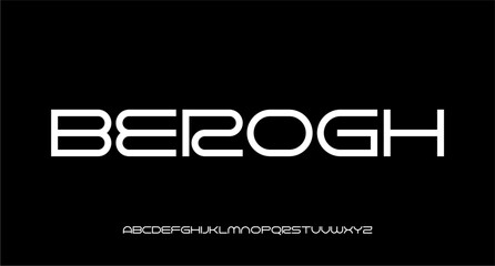 MODERN FUTURISTIC TECHNOLOGY SCI FI FONT VECTOR TYPEFACE