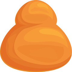 Round bun, showing the smooth surface of the dough before being baked