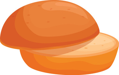 Round bread loaf is being sliced revealing the soft inside ready for toasting or for making a sandwich