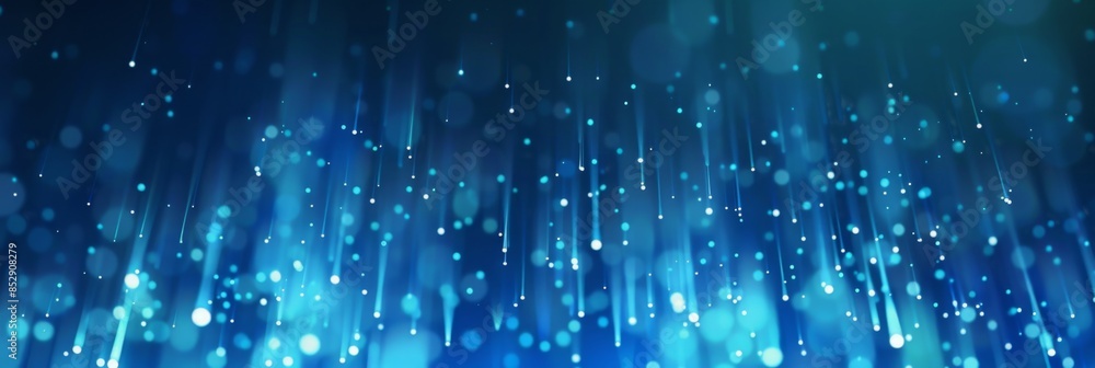 Poster minimalist blue background with subtle digital particles and vertical bar lines, providing a clean a