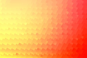 Vibrant Yellow to Red Gradient Pixelated Mosaic Background - Geometric Diamond Shapes Creating 3D Illusion