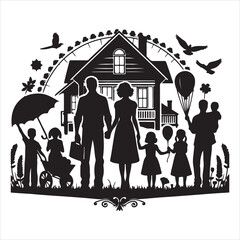 Family Reunions Vector stock vectors eps with white background 