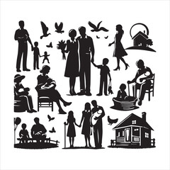 Family Reunions Vector stock vectors eps with white background 