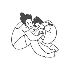 Woman taking care of a child. Mother comforting a son.