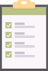 Clipboard with a completed checklist, symbolizing productivity and achievement