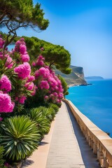 Beautiful resort promenade