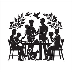 Fototapeta premium Family Reunions Vector stock vectors eps with white background 