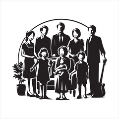 Family Reunions Vector stock vectors eps with white background 