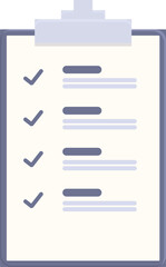 Clipboard with check marks showing completed tasks on paper attached to it