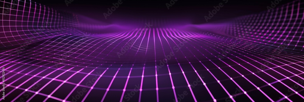 Aufkleber minimalist web background featuring neon purple grid patterns on a dark gradient, offering a modern 