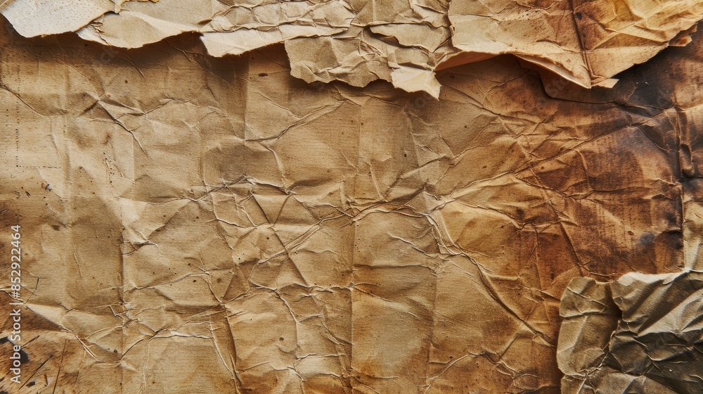 Poster background of an aged and blank sheet of paper with its texture