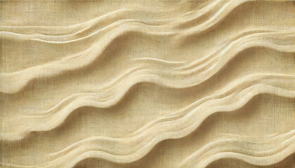 Obraz premium Natural Canvas Texture Wallpaper with Light Cream Color