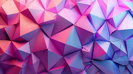 Abstract Pink And Blue Geometric Pattern