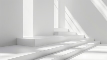 Obraz premium Minimalist asymmetrical white background. Modern abstract design concept.