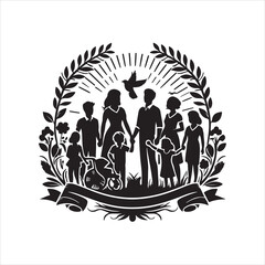 Family Reunions Vector stock vectors eps with white background 