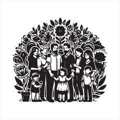 Family Reunions Vector stock vectors eps with white background 