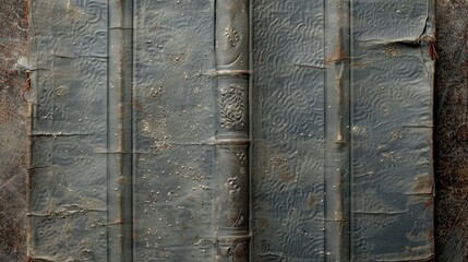 Background with old gray book cover