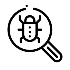 bug line icon