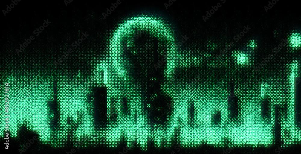Poster 4k beautiful background with retro cctv or vhs pixelate noise effect. abstract blurred grainy gradie