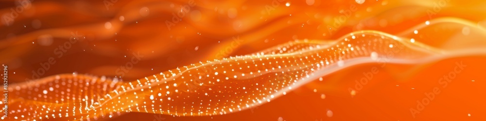 Poster vibrant tangerine orange tech minimalist background with subtle abstract elements, creating an energ